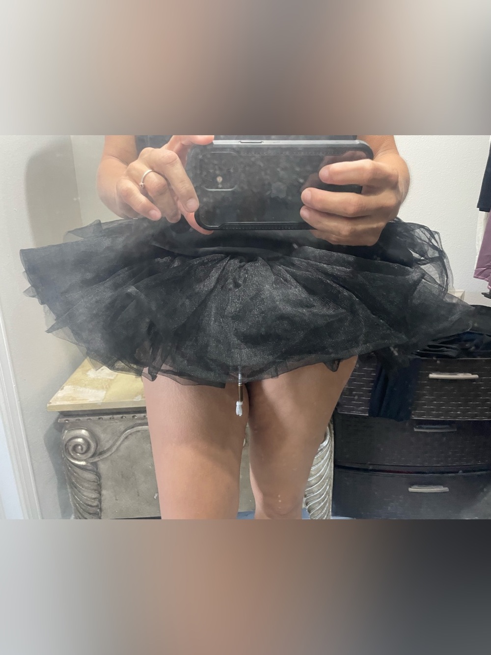 Leg avenue Black Layered Tulle Skater Skirt one size tutu custom